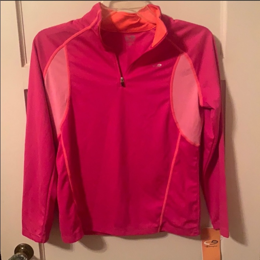 CHAMPION Girls Pink DUO DRY Pullover sweater Top L - Picture 1 of 9